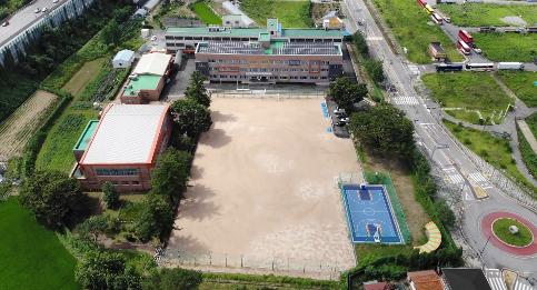 학교 드론 사진 